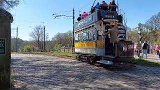 Trams and buses at Beamish 22422 [upl. by Eustacia]