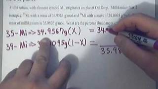 Calculate Isotopic Abundance Part 1  wwwwhitwellhighcom [upl. by Fujio]