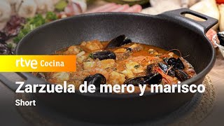 Zarzuela de mero y marisco 🐟 🦐 MenudosTorres RTVECocina ShortsRTVE [upl. by Silado]