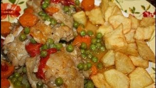 Receta Pollo Arverjado Con Guisantes  Silvana Cocina ❤ [upl. by Lianne]