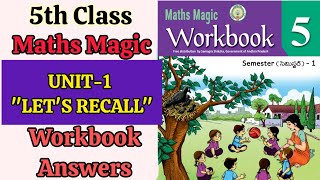 5th Class 💯MATHS MAGIC quot Lets Recallquot Workbook Answers 💯5th Class Semister1 Key🗝️Stillalearner [upl. by Ahcim]