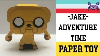 How to Make a Jake quot Adventure Time quot Paper Toy  Papercraft  free template by Gus Santome [upl. by Pooh946]