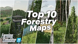 TOP 10 Forestry Maps  Farming Simulator 22 [upl. by Adnauqaj]