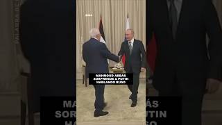 Putin y Abbás inician su encuentro con un cordial saludo en rusoputin presidente rusia moscú [upl. by Sami678]