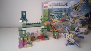 Lego Minecraft The Guardian Battle 21180 set review [upl. by Eneroc23]