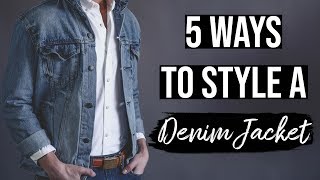 Denim Jackets For Men 5 Jean Jacket Outfit Ideas [upl. by Derfniw]