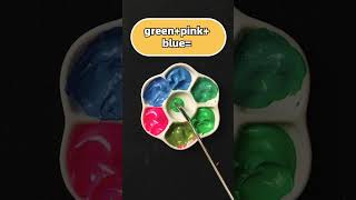 GreenPinkBlueColor asmrguessthecolorcolormixingsatisfying [upl. by Simonetta510]