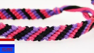 vriendschapsarmbandje knopen  zelf armbanden leren maken met strepen [upl. by Daisy]