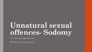 Unnatural Sexual offence  Sodomy [upl. by Mairam]