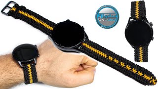 How to Make Paracord Watch Strap Watch Band Micro cord Knot Tutorial Mated Snake Knot [upl. by Yelrahs468]