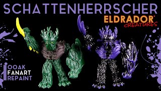 Schleich ® Eldrador ® Creatures  Schattenherrscher OOAK Repaint  Dschungelherrscher Vergleich [upl. by Chiaki]