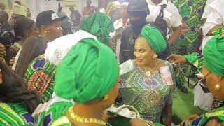 SAIDI BALOGUN CELEBRATES WITH FATHIA BALOGUN AT HER DADS FINAL FUNERAL CEREMONY [upl. by Ranique644]