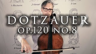 Dotzauer Etude No 33  113 Etudes Book 1  Fast and Slow tempo  Practice with Cello Teacher [upl. by Isdnil]