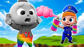 Who Took The Colors 🌈  Baby Lost Color Song 👮‍♂️  NEW✨ Nursery Rhymes For Baby [upl. by Oberstone]