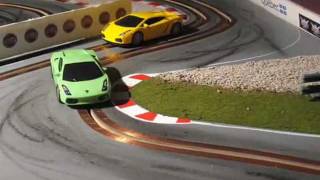 Custom Slot Car Racing  Lamborghini 143 [upl. by Ahon849]