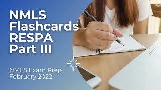 NMLS Flashcards RESPA Regulation X  Part III [upl. by Stone]