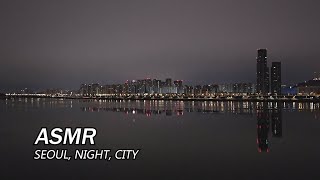 Seoul City Sounds and Traffic Ambience ASMR for Sleep and Study  Relaxing City at Night [upl. by Jasisa]