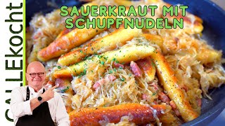 Schupfnudeln mit Speck Sauerkraut Deftig und lecker Herbst  Rezept [upl. by Vevay859]