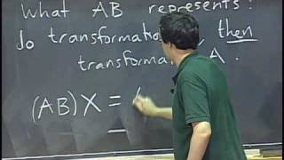 Lec 3 Matrices inverse matrices  MIT 1802 Multivariable Calculus Fall 2007 [upl. by Ahsiri]