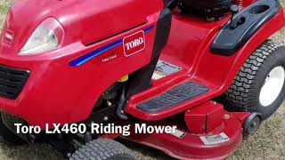 Toro LX460 Riding Mower Demo [upl. by Enajaras]