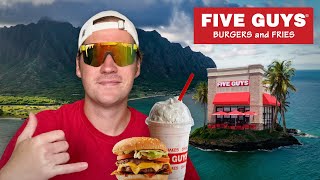 I Ate The Worlds Most Expensive Five Guys for 1 Week [upl. by Ahsoym]