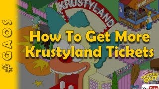 The Simpsons Tapped Out How To Get More Krustyland Tickets [upl. by Meneau]