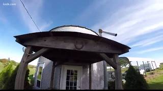 Sleep in an old grain bin at Grannys Country Cottage [upl. by Nassah]