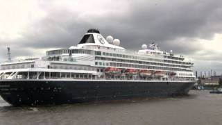 MS Prinsendam einlaufend Hamburg bei Sturm [upl. by Bostow268]