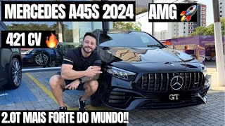 REVIEW NOVA MERCEDES A45S AMG 2024 COM 421CV DEI 170KMH 🚀🔥 [upl. by Adnam]