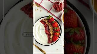 Strawberry Muesli Yoghurt Bowl  Diet recipeoftheday Burn Calories Faster [upl. by Teodor]