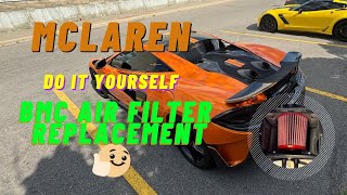 BMC AIR FILTER REPLACEMENT ON A MCLAREN [upl. by Addy]