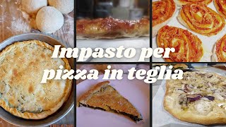 Impasto per pizza in teglia croccante e veloce con lievito secco [upl. by Zoha]