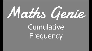 Cumulative Frequency [upl. by Alah]