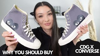 Why You Should Buy CDG x Converse  Grey Review amp Comparison To The Standard Converse [upl. by Vi]