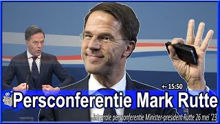 Terugkijken Persconferentie Ministerpresident Mark Rutte over de Ministerraad  26 mei 2023 [upl. by Aniat]