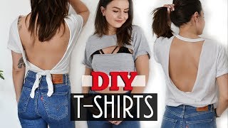 DIY Cut Out TShirts ✂️ Transform your Tshirts [upl. by Birk]