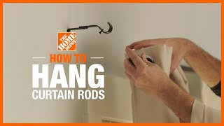 How to Hang Curtain Rods  The Home Depot [upl. by Trula85]