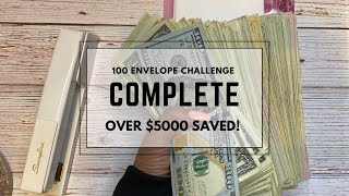 Unstuffing My 100 Envelope Challenge  How Much Did I Save 100envelopechallenge cashstuffing [upl. by Llenram302]