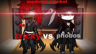 madness combat React To tricky vs phobos  créditos  revolveranimations [upl. by Ydnahs]