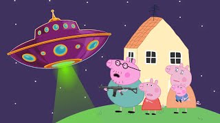 Peppa Pig vs Alien Invasion UFO Horror Part3 Cartoon Parody [upl. by Aylat]