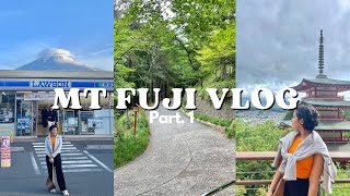 Pt1 MT FUJI TRAVEL VLOG  Scenic Bus Ride Arakura Shrine Cute Trains amp Lake Kawaguchiko [upl. by Etteyniv]