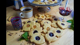 Sumbul’s Sable Cookies French Sables Jam filled [upl. by Berlin356]