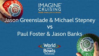 World Indoor Bowls Championship 2024 J Greenslade amp M Stepney vs P Foster MBE amp J Banks [upl. by Linden]