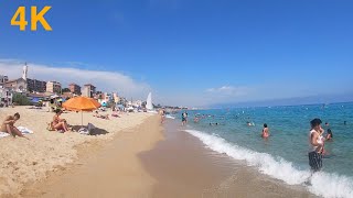 4KWalking Tour  Montgat Beach Barcelona Spain [upl. by Leamaj537]