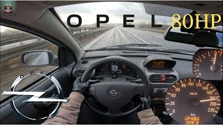 Opel Corsa C  80HP  TOP SPEED on german Autobahn [upl. by Onilecram311]