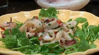 How to Make an Italian Calamari Salad  Italian Specialties [upl. by Ellennoj]