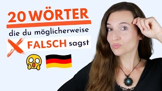 20 WÖRTER AUF DEUTSCH die du möglicherweise FALSCH sagst 🇩🇪 Aussprache lernen praktisch Deutsch [upl. by Ahsykal]