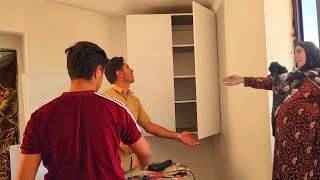 Building a closet in Ahura Castle Hassan installed a wardrobe by buying MDF wood villagelife [upl. by Burch]