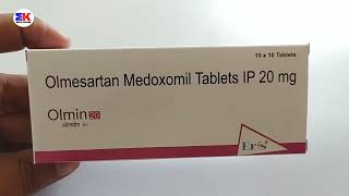 Olmin 20 Tablet  Olmesartan Medoxomil Tablet  Olmin 20mg Tablet Uses Benefits Dosage Review [upl. by Sidell]