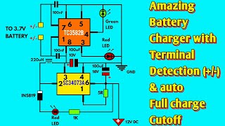 BATTERY TERMINAL DETECTION CHARGER FOR 37V Liion Battery  No polarity charger 2306 [upl. by Bohs914]